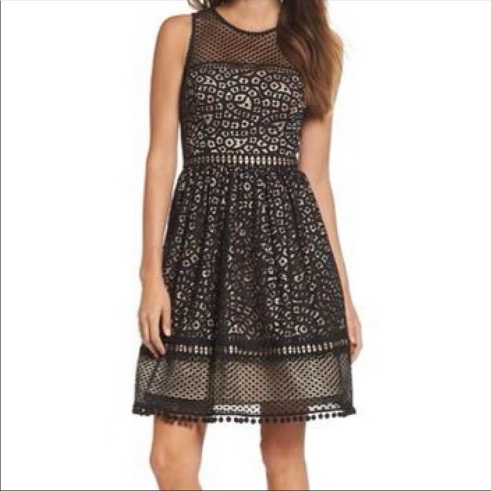 Eliza J Black Lace Dress